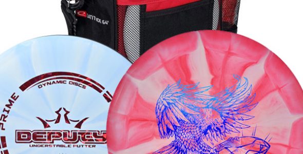 Starter Pack Restock – Two Disc Beginner Disc Golf Set for New Players, Including Latitude 64 Diamond, Dynamic Discs Putter and Latitude 64 Bag.